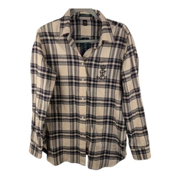 Lauren Ralph Lauren| Plaid Button Up - Picture 1 of 4